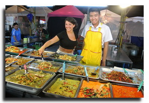 Verschiedenes Essen in Thailand
